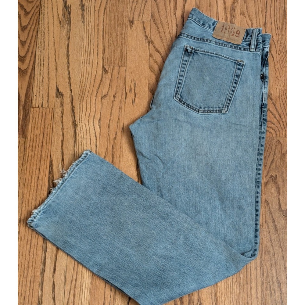 Vintage Gap 1969 Standard Fit Straight Leg Jeans Mens 34x34 Light Wash Denim
